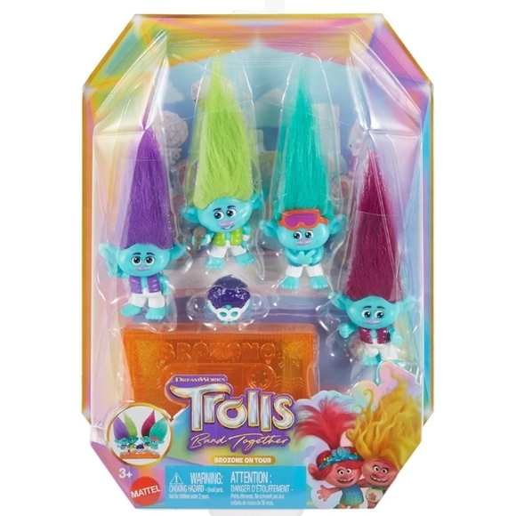 Mattel Other - Mattel DreamWorks Trolls Band Together BroZone On Tour Set with 5 Trolls